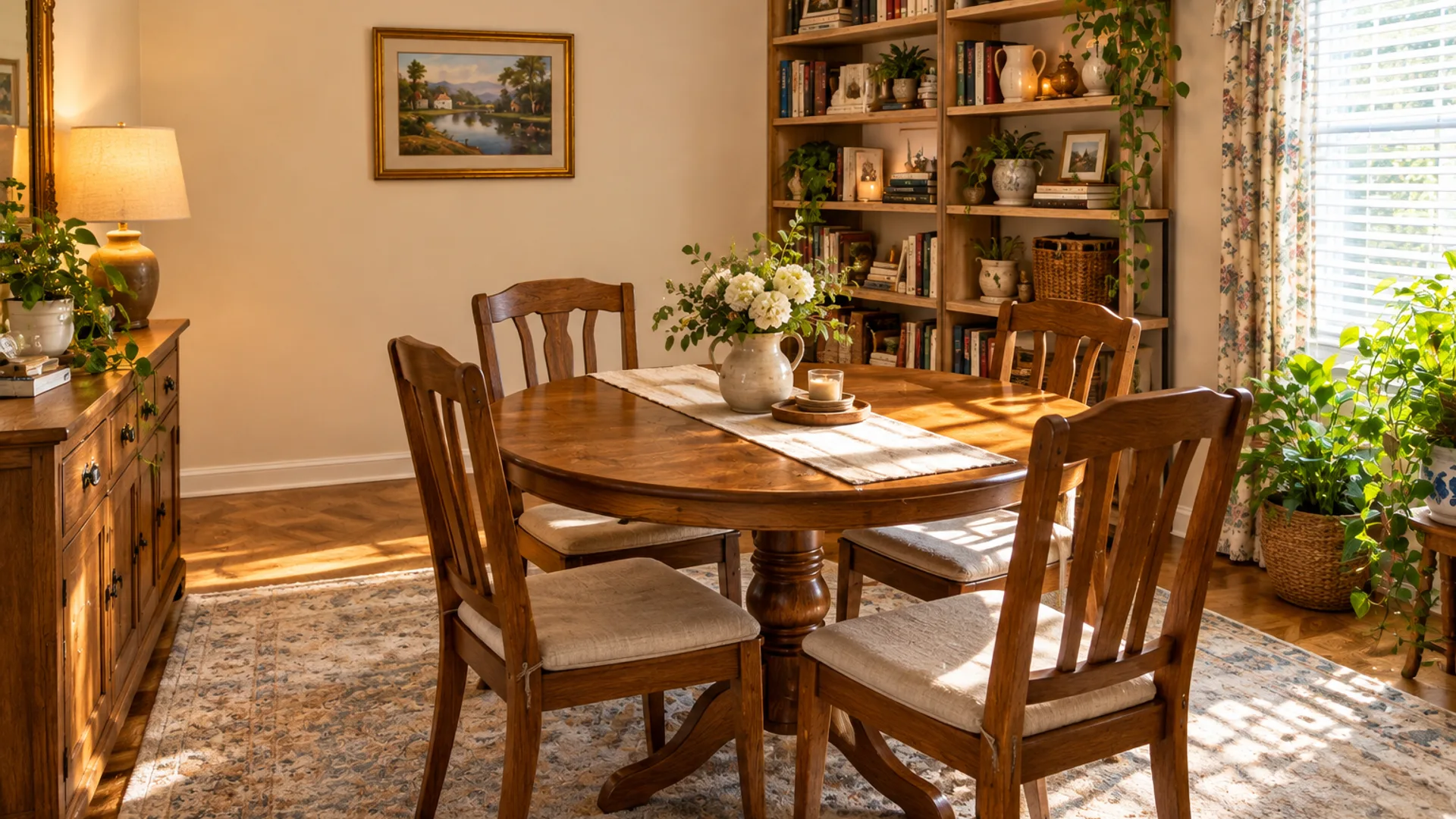 After: one round table and room to breathe