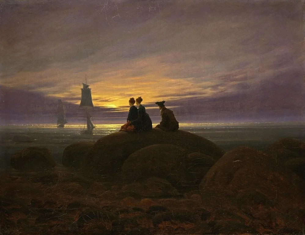 Moonrise over the Sea by Caspar David Friedrich